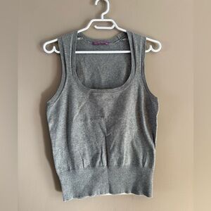 Reitmans Gray Tank Sleeveless Sweater Vest Top - Size L